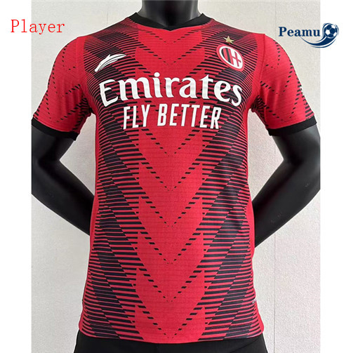 Peamu - Maillot foot AC Milan Player Version Rouge/Noir 2023-2024 p3215