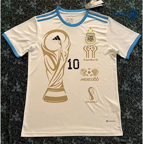 Peamu - Maillot foot Argentine 3 étoiles Blanc Especial 2022-2023 p3129