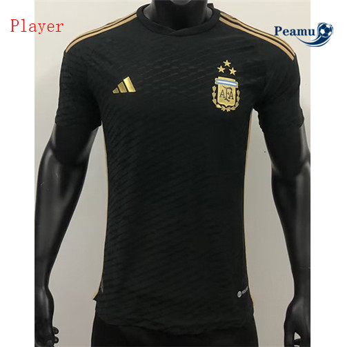 Peamu - Maillot foot Argentine Player Version Especiale Édition Noir/Or 2023-2024 p3146