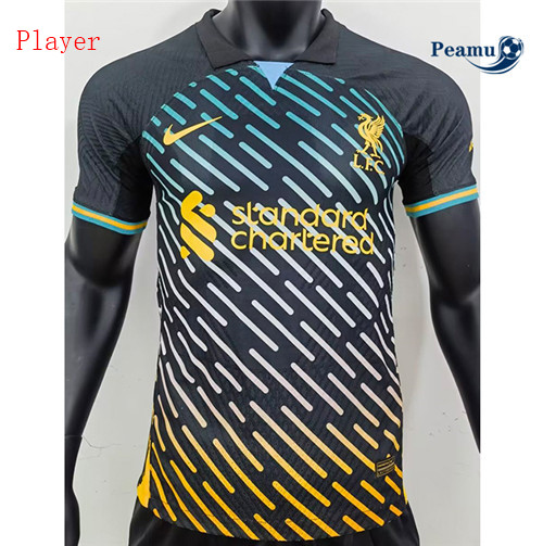 Peamu - Maillot foot Liverpool Player Version Noir/Jaune 2022-2023 p3174