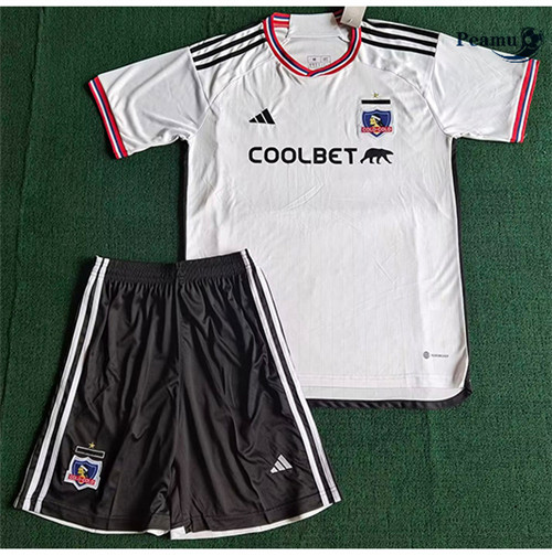 Peamu - Maillot foot Colo Colo Enfant Domicile Blanc 2023/2024 Original