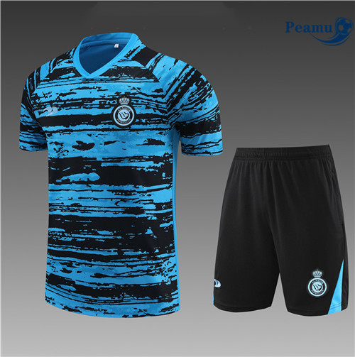 Peamu - Maillot Kit Entrainement Foot Al-Nassr Enfant + Pantalon Bleu 2022/2023 prix