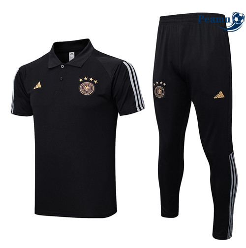 Peamu - Maillot Kit Entrainement Foot Allemagne Polo + Pantalon noir 2022/2023 prix