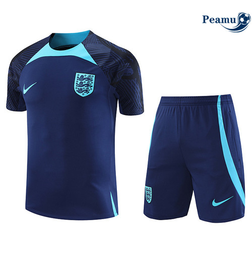 Peamu - Maillot Kit Entrainement Foot Angleterre + Pantalon Bleu 2022/2023 prix