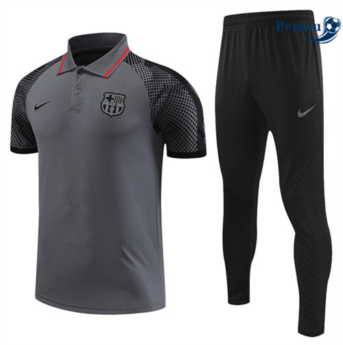 Peamu - Maillot Kit Entrainement Foot Barcelone + Pantalon gris 2022/2023 France