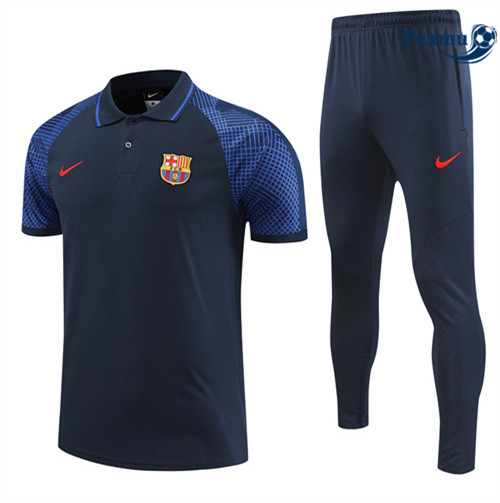 Peamu - Maillot Kit Entrainement Foot Barcelone + Pantalon Bleu 2022/2023 personnalisé