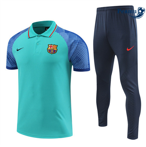 Peamu - Maillot Kit Entrainement Foot Barcelone + Pantalon Bleu 2022/2023 Officiel