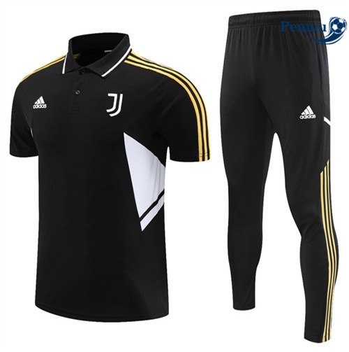 Peamu - Maillot Kit Entrainement Foot Juventus Polo + Pantalon noir 2022/2023 Outlet