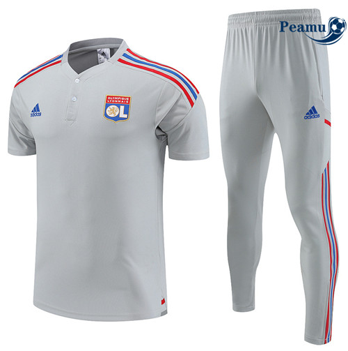 Peamu - Maillot Kit Entrainement Foot Lyon + Pantalon gris 2022/2023 France