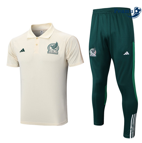 Peamu - Maillot Kit Entrainement Foot Mexique polo + Pantalon abricot 2023/2024 France