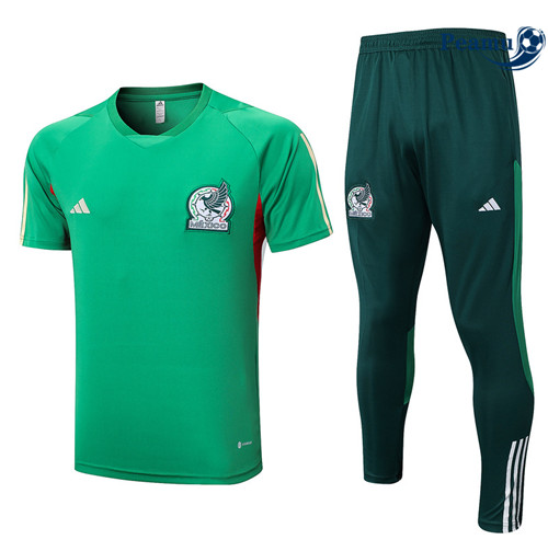 Peamu - Maillot Kit Entrainement Foot Mexique polo + Pantalon vert 2023/2024 personnalisé