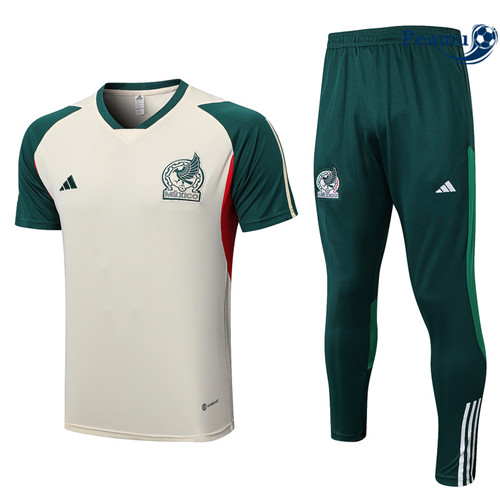 Peamu - Maillot Kit Entrainement Foot Mexique + Pantalon Blanc 2023/2024 Original