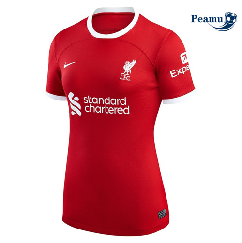 Peamu - Maillot foot Liverpool Femme Domicile 2023/2024 personnalisé