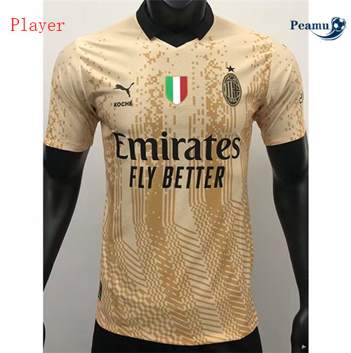 Peamu - Maillot foot AC Milan Player Version Jaune 2023/2024 Chinois