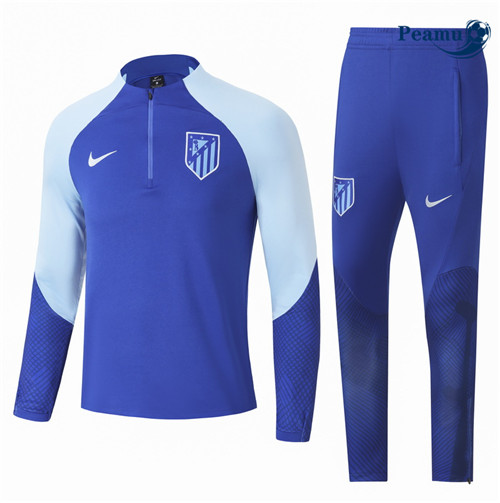 Peamu - Maillot foot Survetement Player Atletico Madrid Enfant Bleu 2022/2023 Original