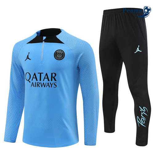 Peamu - Maillot foot Survetement Player Paris PSG Enfant Bleu 2023/2024 France