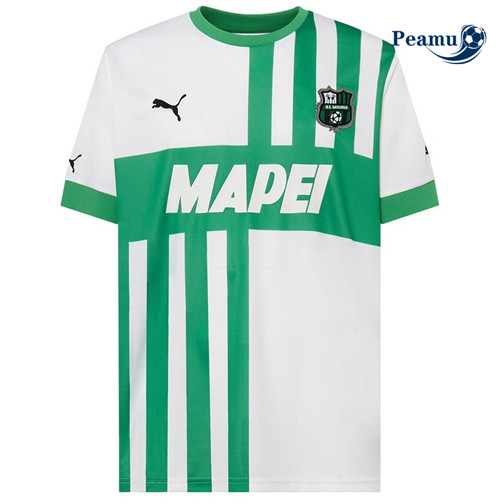 Peamu - Maillot foot Sassuolo Exterieur Blanc/Vert 2022/2023 personnalisé