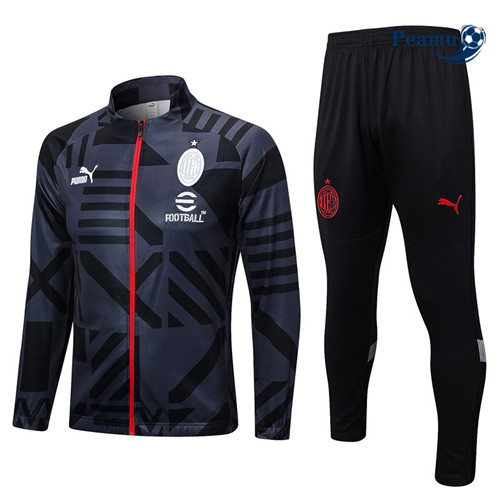 Peamu - Maillot foot Veste Survetement AC Milan gris 2022/2023 Chinois