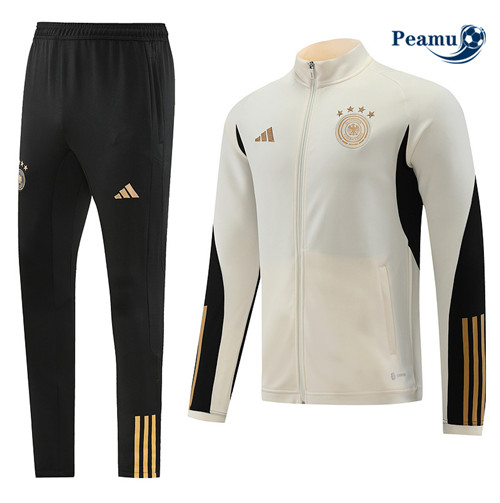 Peamu - Maillot foot Veste Survetement Allemagne abricot 2022/2023 personnalisé