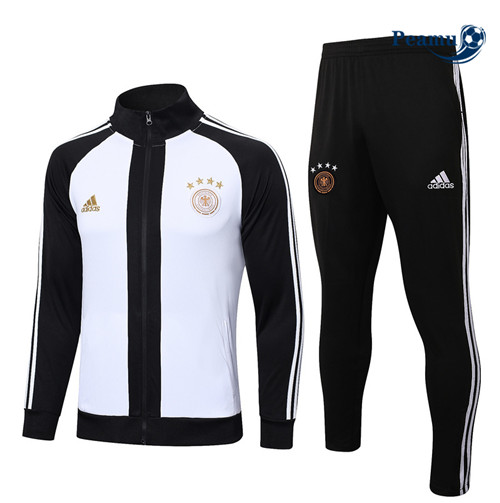 Peamu - Maillot foot Veste Survetement Allemagne Blanc 2022/2023 Officiel