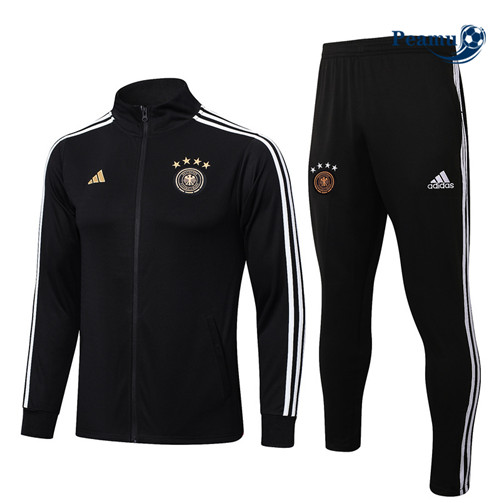 Peamu - Maillot foot Veste Survetement Allemagne noir 2022/2023 Original