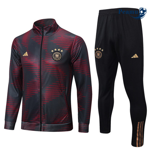 Peamu - Maillot foot Veste Survetement Allemagne rouge 2022/2023 Outlet