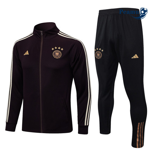 Peamu - Maillot foot Veste Survetement Allemagne noir 2022/2023 Chinois