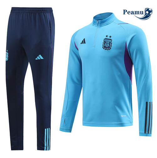 Peamu - Maillot foot Survetement Argentine Bleu 2022/2023 personnalisé