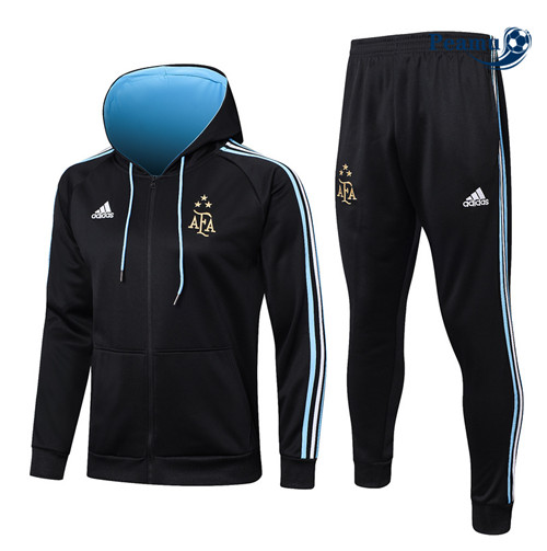 Peamu - Maillot foot Veste Survetement Argentine à capuche noir 2022/2023 prix
