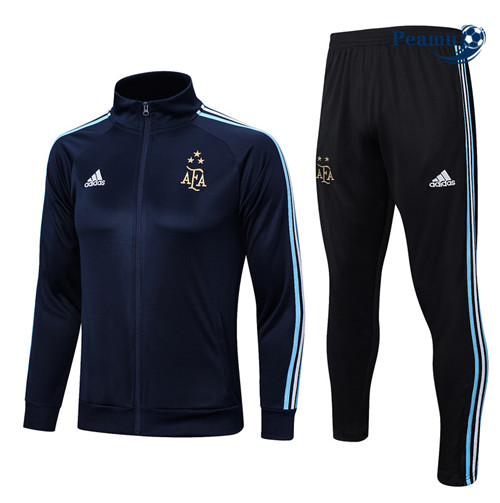 Peamu - Maillot foot Veste Survetement Argentine 3stars Bleu 2023/2024 personnalisé