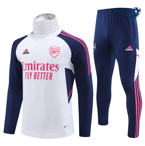 Peamu - Maillot foot Survetement Arsenal Blanc 2022/2023 personnalisé