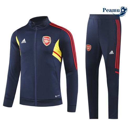 Peamu - Maillot foot Veste Survetement Arsenal Bleu 2022/2023 Officiel