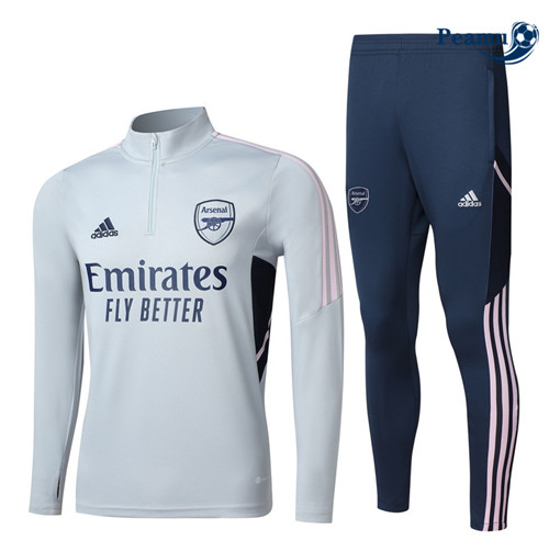 Peamu - Maillot foot Survetement Arsenal Enfant gris 2022/2023 personnalisé