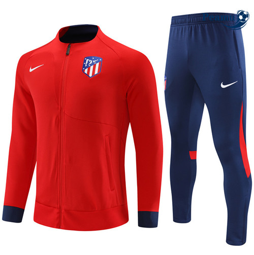 Peamu - Maillot foot Veste Survetement Atletico Madrid Enfant rouge 2022/2023 Officiel