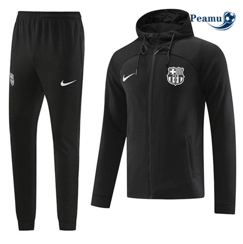 Peamu - Maillot foot Veste Survetement Barcelone à capuche noir 2022/2023 prix