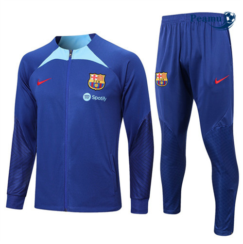 Peamu - Maillot foot Veste Survetement Barcelone Bleu 2022/2023 Chinois