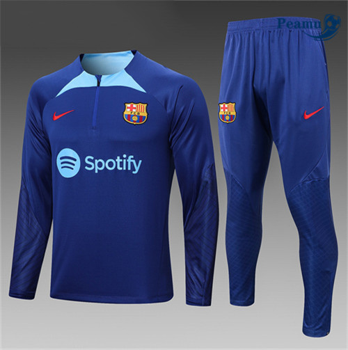 Peamu - Maillot foot Survetement Barcelone Enfant Bleu 2022/2023 Soldes