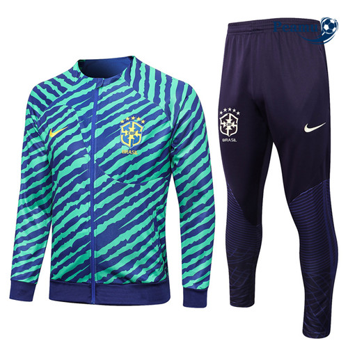 Peamu - Maillot foot Veste Survetement Brésil Bleu 2022/2023 discout