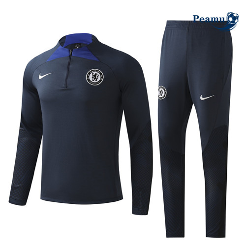 Peamu - Maillot foot Survetement Chelsea Bleu 2022/2023 Chinois