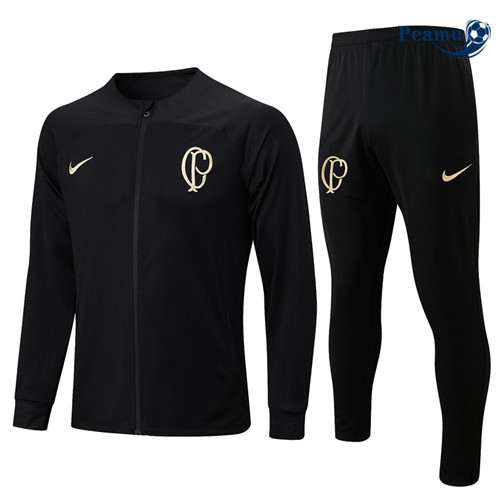 Peamu - Maillot foot Veste Survetement Corinthians noir 2023/2024 Outlet