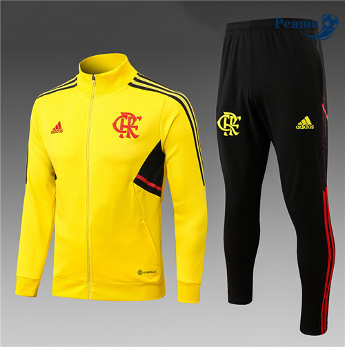 Peamu - Maillot foot Veste Survetement Flamengo Enfant jaune 2022/2023 Original