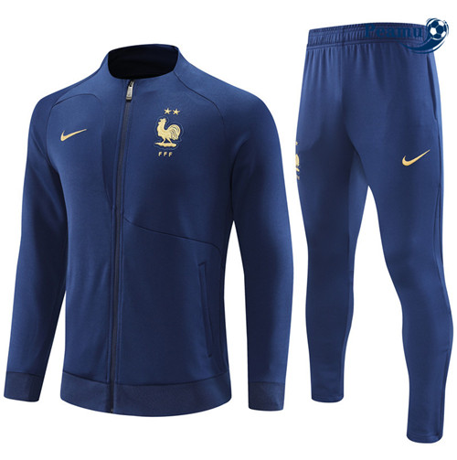 Peamu - Maillot foot Veste Survetement France Enfant Bleu 2022/2023 prix
