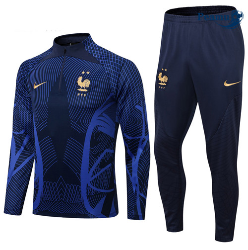 Peamu - Maillot foot Survetement France Enfant Bleu 2022/2023 Outlet