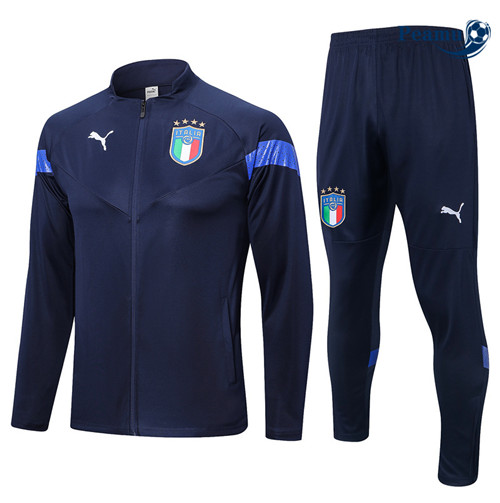 Peamu - Maillot foot Veste Survetement Italie Bleu 2022/2023 Outlet