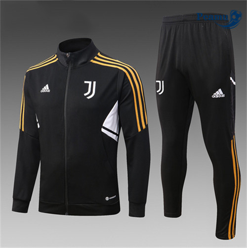 Peamu - Maillot foot Veste Survetement Juventus Enfant noir 2022/2023 grossiste