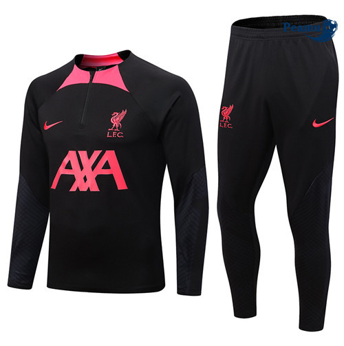 Peamu - Maillot foot Survetement Liverpool noir 2022/2023 Officiel