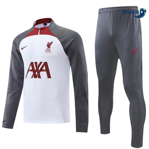 Peamu - Maillot foot Survetement Liverpool Blanc 2022/2023 Original