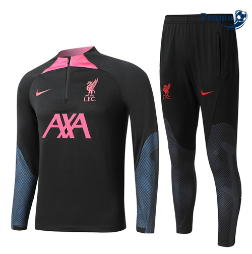 Peamu - Maillot foot Survetement Liverpool Enfant noir 2022/2023 discout
