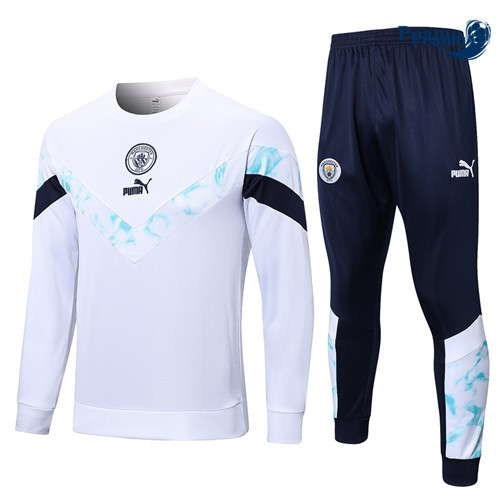 Peamu - Maillot foot Survetement Manchester City Blanc 2022/2023 prix