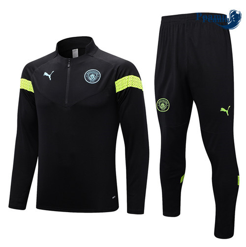 Peamu - Maillot foot Survetement Manchester City noir 2022/2023 Soldes